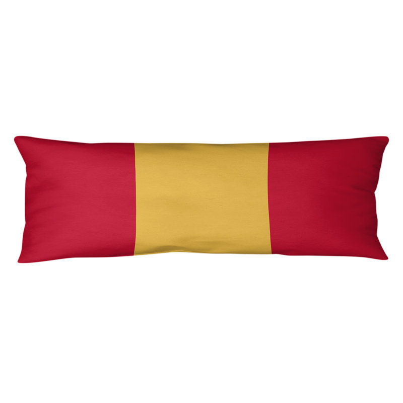 Oreiller de corps en polyester / polyester Arizona Football Stripes, Rouge / milieu jaune, Football Tennessee