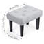 Tabouret carré gris clair