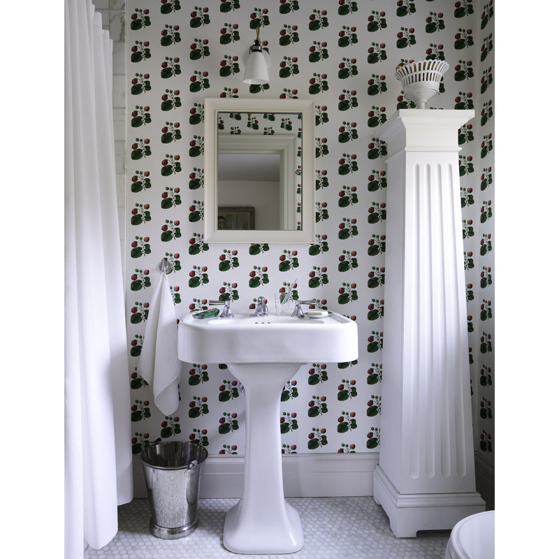 Schumacher x Johnson Hartig Strawberry Hill Wallpaper, Blue