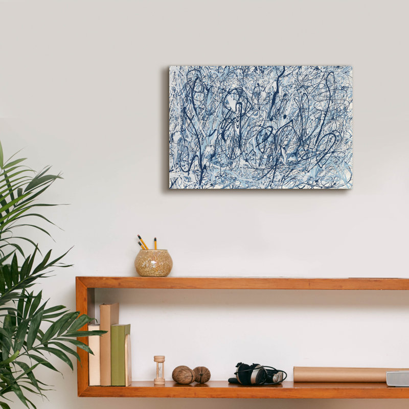 «Shore Blues» par Piper Rhue, art mural sur toile, H 12 po x l 18 po x P 0,75 po