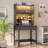 64"H Computer Desk with LED Light & Power Outlet, Home Office Desk with 2 Drawers and Display Shelves-513112387