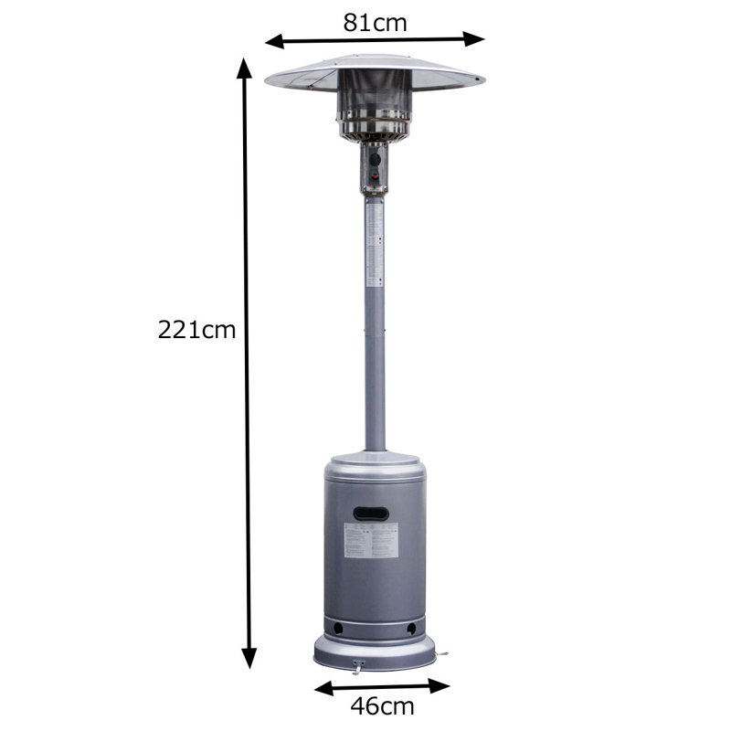 Kwok Stainless Steel Propane Standing Patio Heater