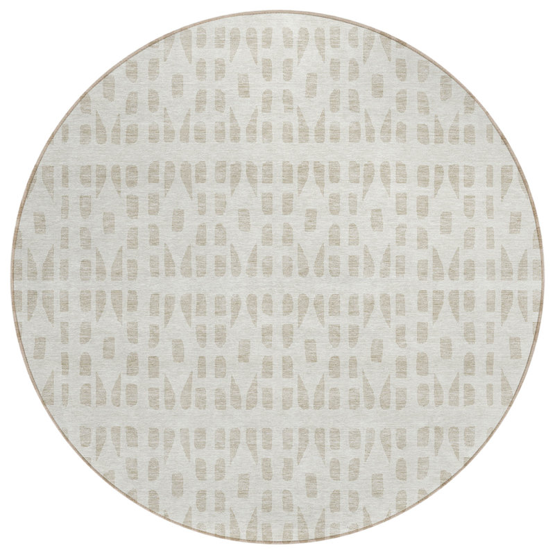  Chayden Area Rug with Non-Slip Backing, Round 8'