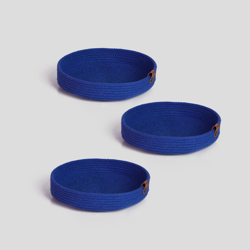 Madisen Cotton Tray, Blue