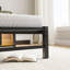 Twin Size Metal Platform Bed Frame with Headboard, USB Ports, RGB LED Lights, Storage, No Box Spring Needed, Brown-1881343046-1881343043