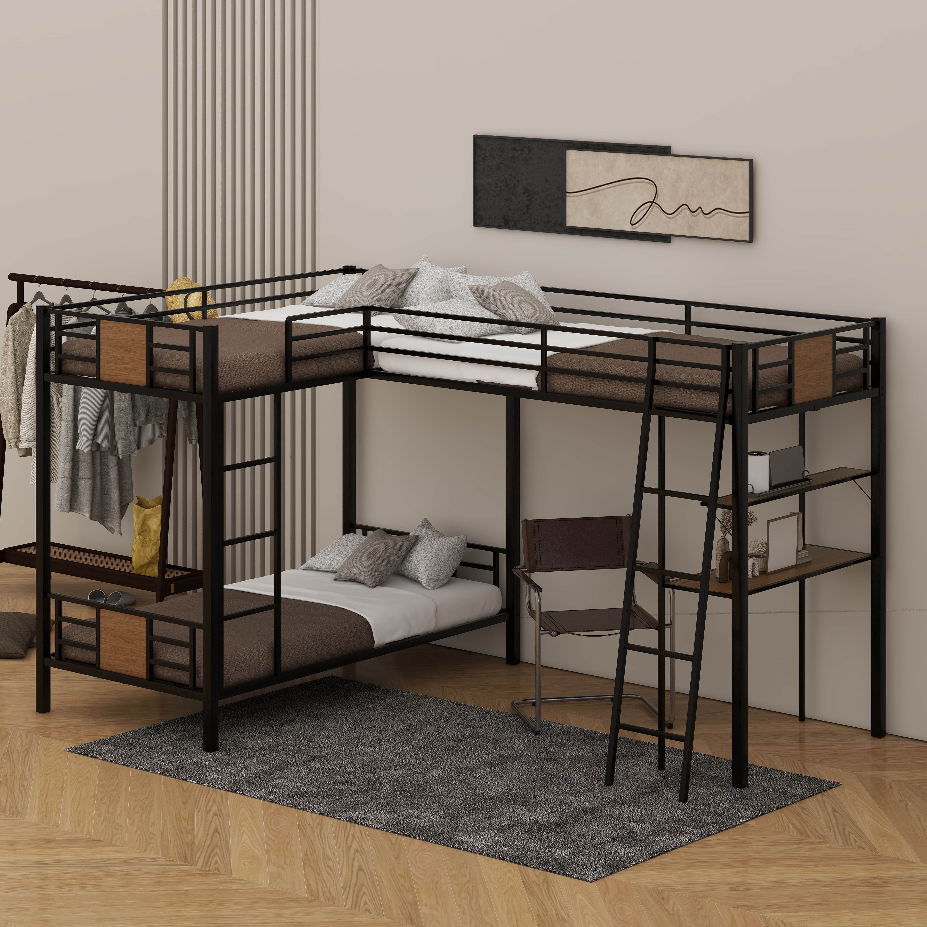 Metal Frame Twin Loft Bed