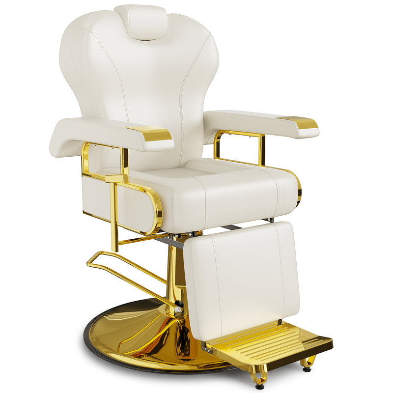 Fauteuil inclinable massant en simili-cuir, Crème