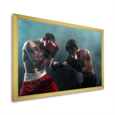 Deux boxeurs professionnels sur toile