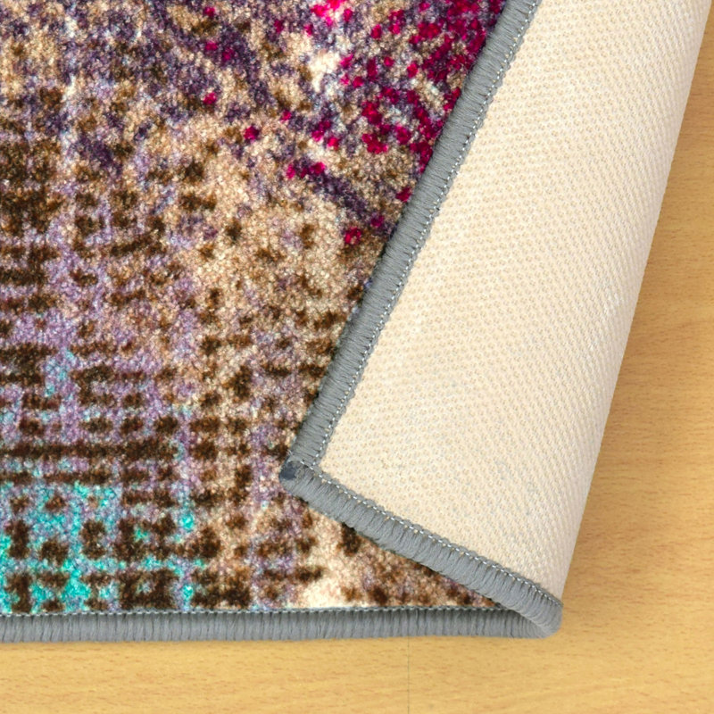 Tapis d'intérieur antidérapant Elmira, Tapis de couloir 2 pi 7 po x 8 pi
