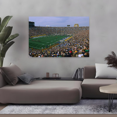High Angle View Of A Football Stadium Full Of Spectators Notre Dame Stadium South Bend Indiana Usa Abstract Contemporary Architecture Landscape Art