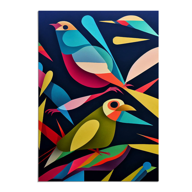 Pair of Birds No.4 Abstract - Wall Art, Paper, 59.4cm H x 42cm W
