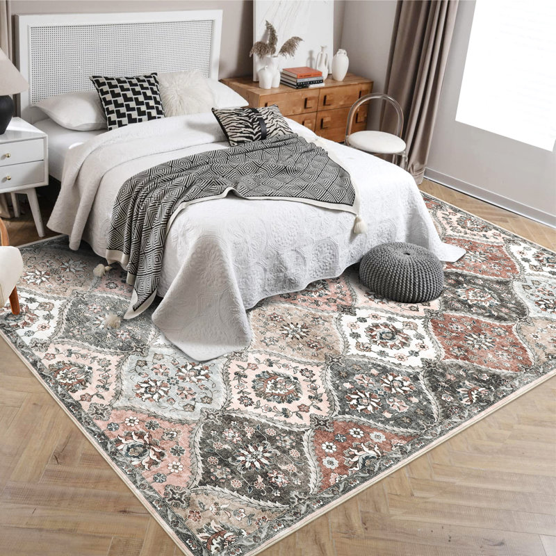 Tapis d'intérieur à motif floral Selester, Rectangle 9 pi x 12 pi