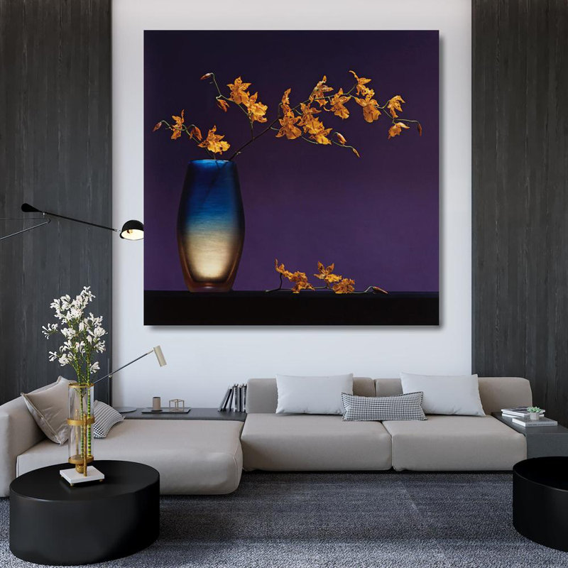 Fleurs dans un vase, 1985, H 36 po x l 36 po