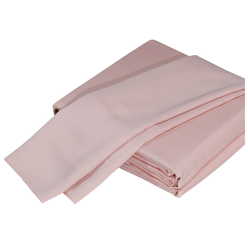 Luxuriously Soft 100% Viscose from Bamboo 4-Piece Queen Sheet Set - OEKO-TEX Certified, Cooling & Hypoallergenic Bedding, Pale Rose