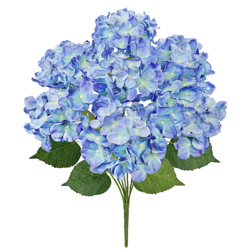 Artificial Hydrangea Flower Stem, Blue