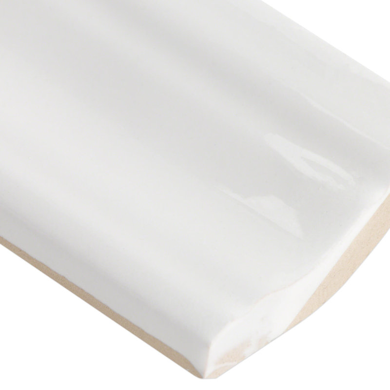 Manchester 2x12 Ceramic Chair Rail Liner, Bianco