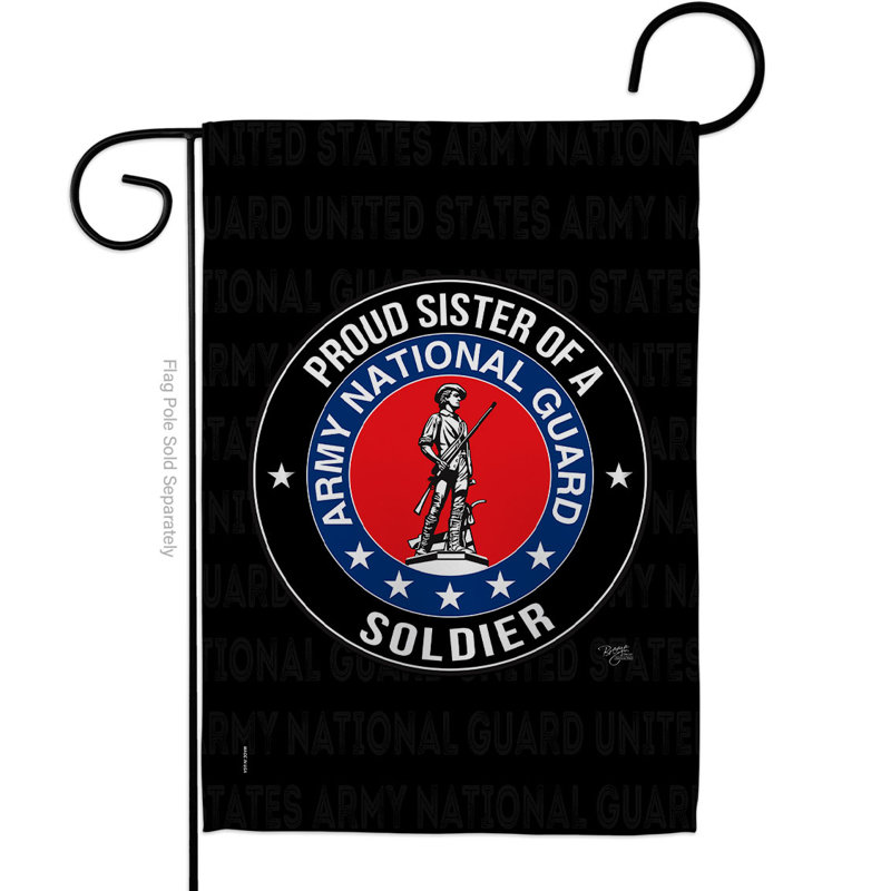 Drapeau de jardin armée en polyester 19 po x l 13 po