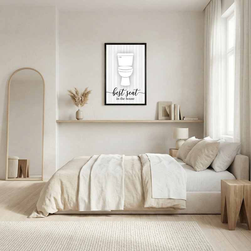 Ensemble de 1 tableau sur toile « Meilleur siège de toilette de la maison », H 24 po x l 16 po