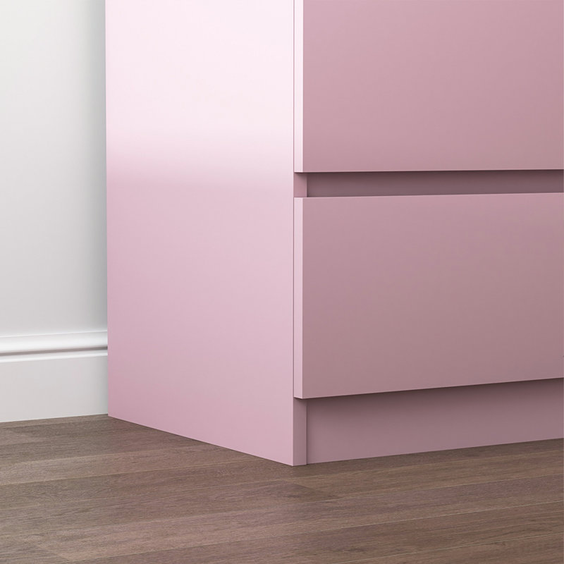Commode double 6 tiroirs, Rose