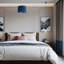 20cm H Fabric Drum Lamp Shade ( No Direct Attachment Method ) in Navy