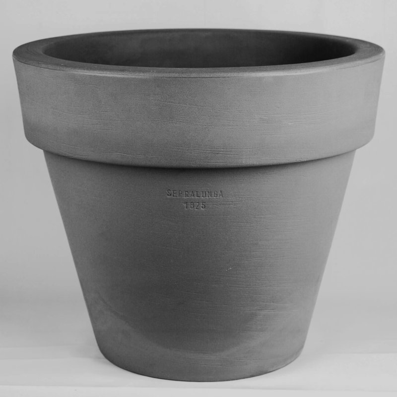 Bordato Liscio Pot Planter, 19.7" H x 22.8" W x 22.8" D, Gray