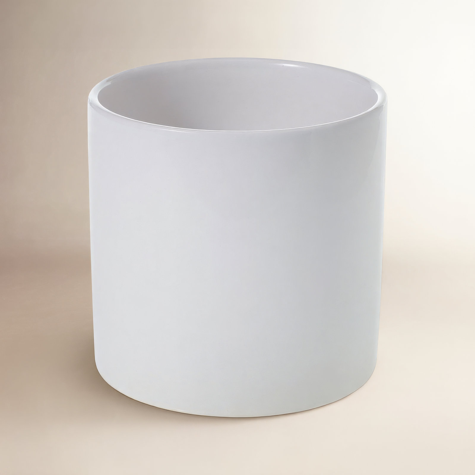 7" Ceramic Pot Planter, White, 6.25" H x 6.5" W x 6.5" D