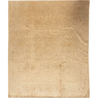 Silk Oriental Area Rug in Beige
