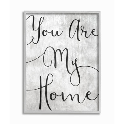 « you are my home cursive », impression