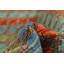 Tapis décoratif en laine de conception unique 5 pi 1 po x 6 pi 6 po noué à la main New Age en laine gris foncé/rouge