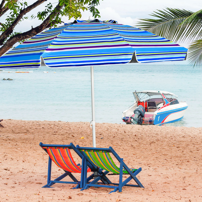 79'' Tilt Beach Umbrella, Blue