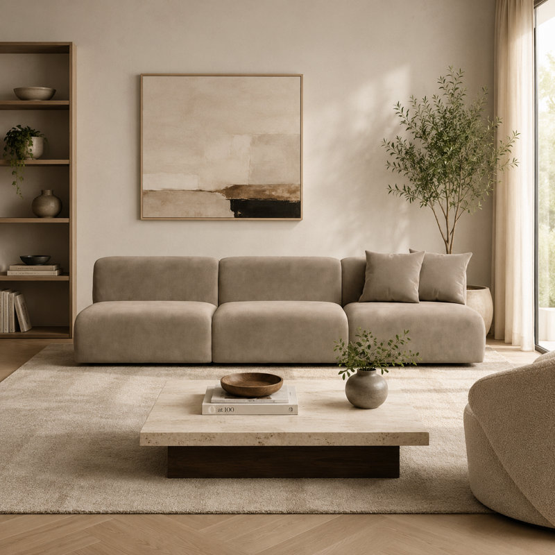 3 Seater Velvet Sectional