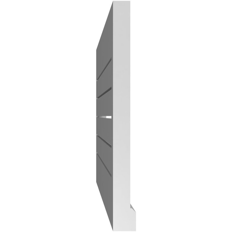 Évent à pignon fonctionnel en uréthane rectangulaire à fixation en surface, brun clair apprêté, H 20 po x l 36 po x P 2 po