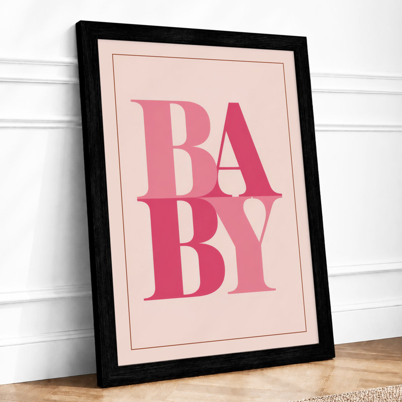 Baby Bold Typography - Print, A1 - 84.1 x 59.4 cm, Black