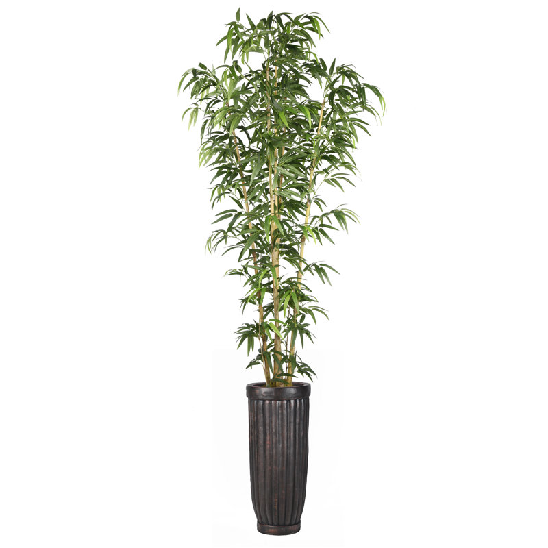 Bambou artificiel en pot 93 po Panama, Naturel, P 49 po
