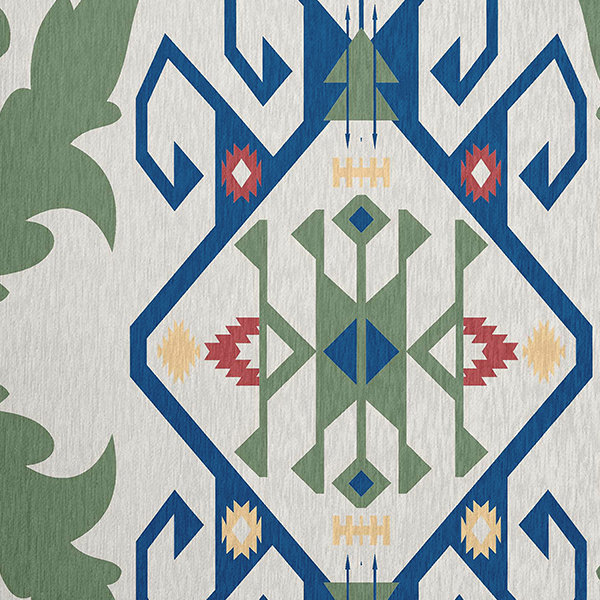 Tapis en chenille Medallion Spring, Rectangle 2 pi x 3 pi