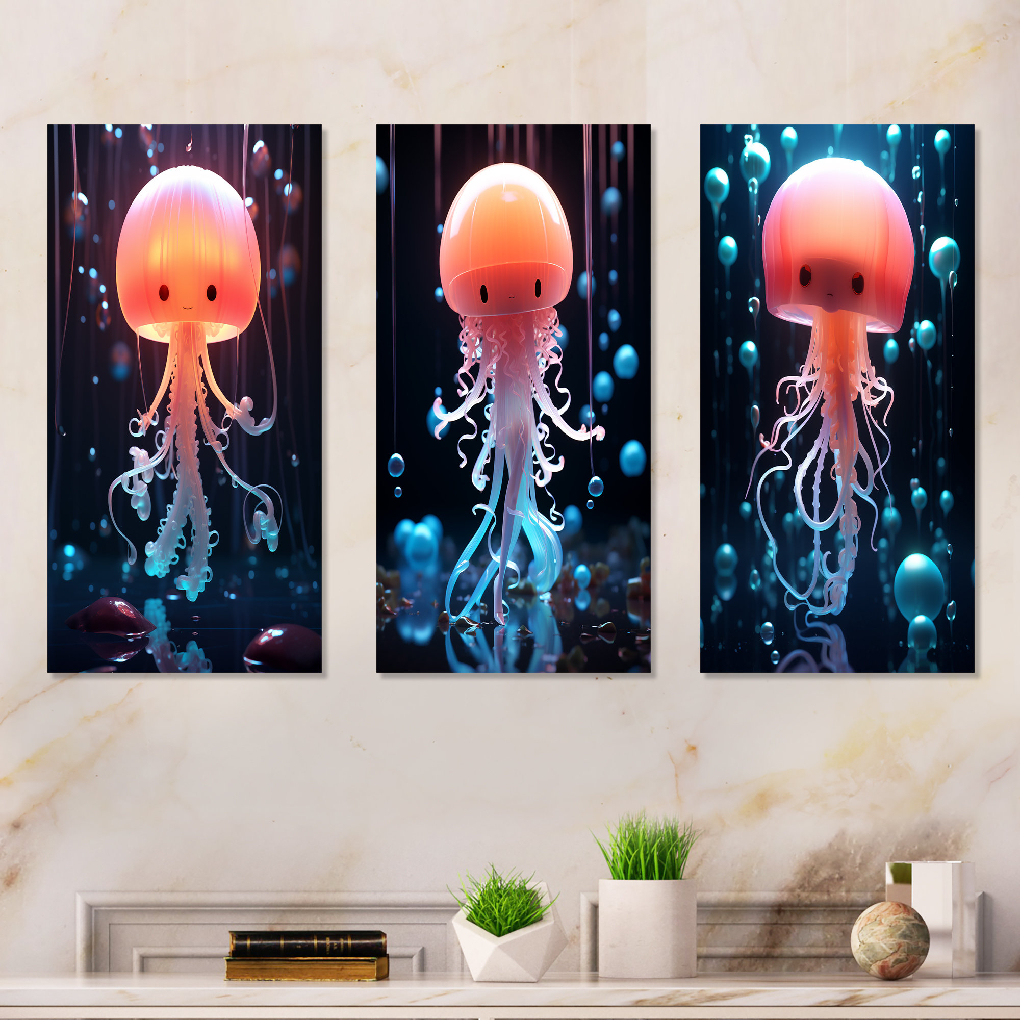 Beachcrest Home Cute Jellyfish For Nursery I Jellyfish Metal Wall Art