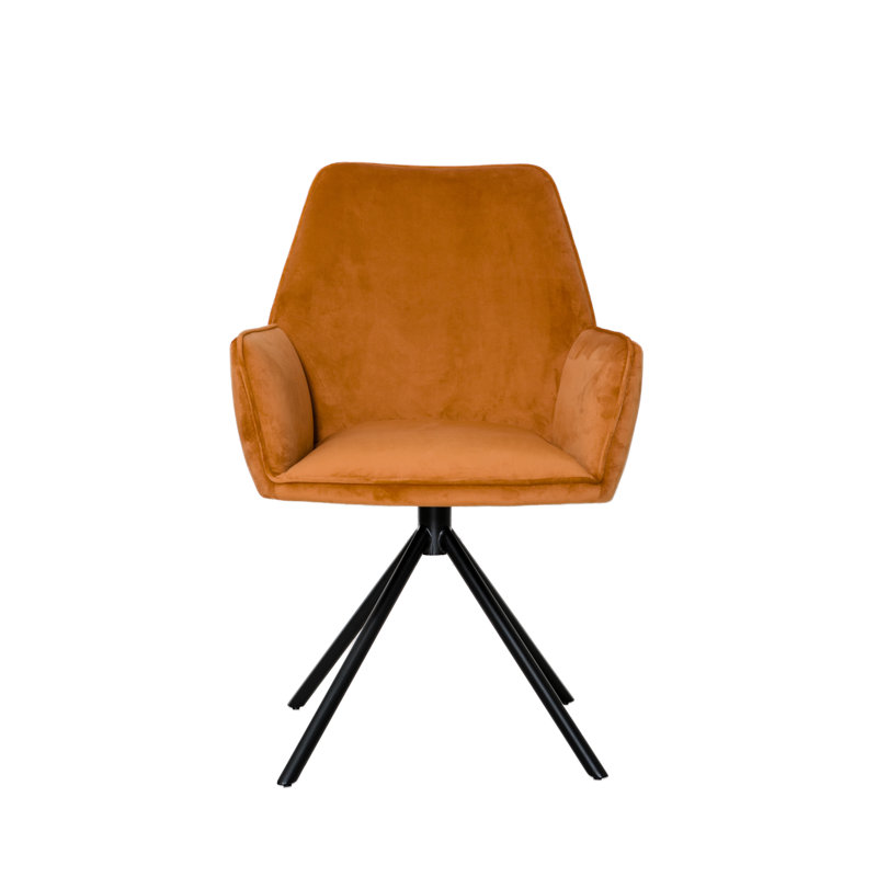 46cm H Upholstered Armchair, Burnt Orange