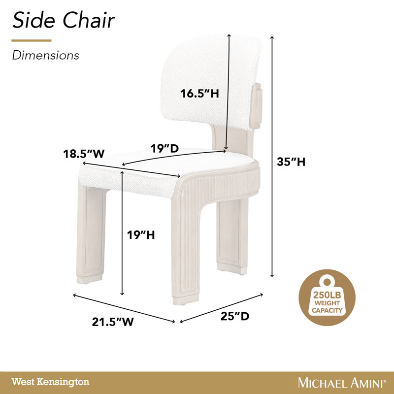 West Kensington Dining Side Chair - Sea Salt Caramel, Medium Yellow Wood