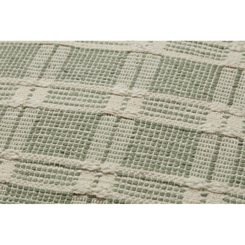 Madera Green Plaid Cotton 22" Throw Pillow Cover