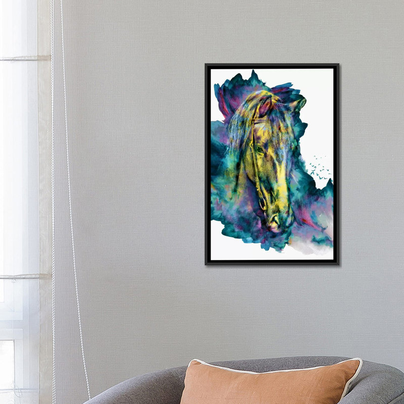« beauté chaînée », reproduction d’impression sur toile, H 26 po x l 18 po x P 1,5 po, Toile avec cadre noir, Pas de tapis