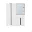 Armoire Kamelot avec portes doubles, tringle et tablettes intérieures, blanc