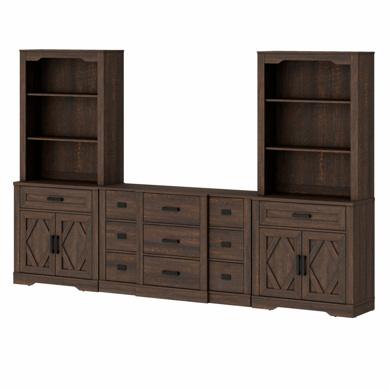Console télé de style Mid-Century Laziza, Brun