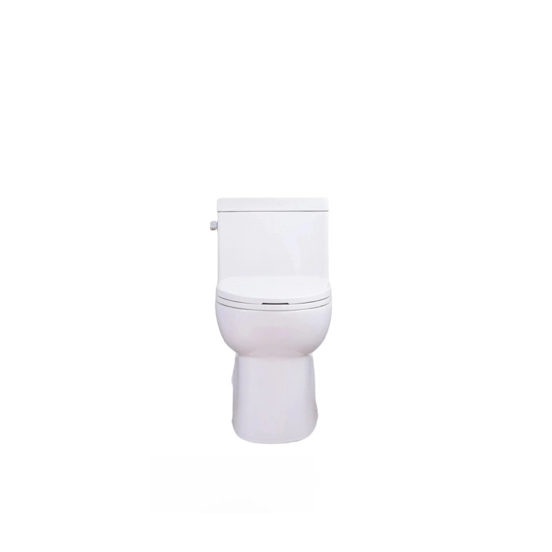 1.28 GPF Tornado Flush One-piece Toilet Elongated,Siphonic Side Press Single Flush,17" ADA Comfort Chair Height Seat,Soft Closing Seat, 1000g MAP Flushing Score Toilet, Gloss White GW-003S