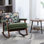 Chaise d'appoint Mid-Century moderne, chaise berçante avec structure en bois