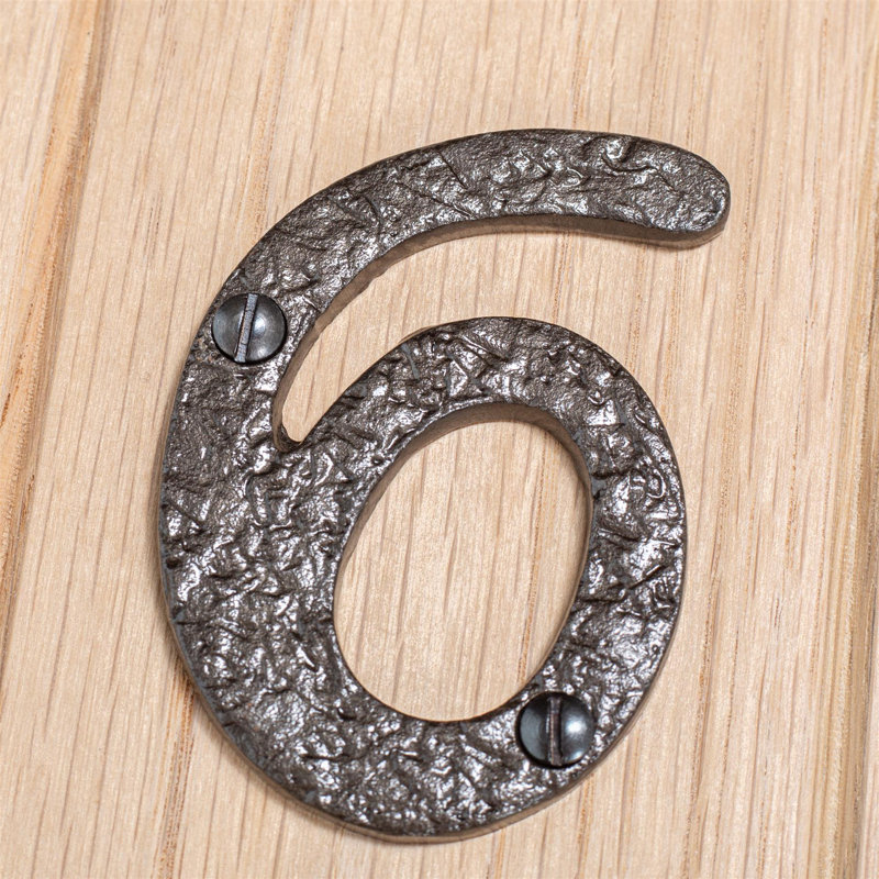 7.6cm H Iron House Number