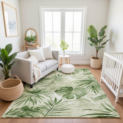 Premium Machine Washable Bennette AMF1886 Floral Rug