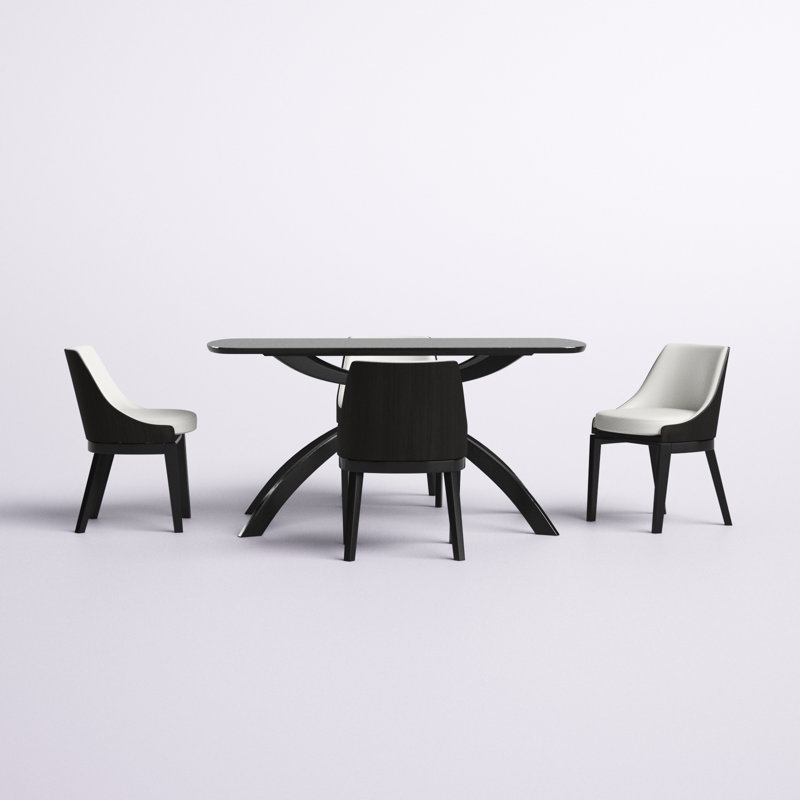 Armlin 4 - Person Four Leg Dining Set, 30''H x 20''W x 23''D
