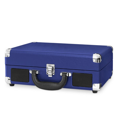 Bluetooth Suitcase Decorative Record Player with 3-Speed Turntable