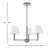 Costa 21" W 3-Light Chandelier with White Linen Shades-1379194939