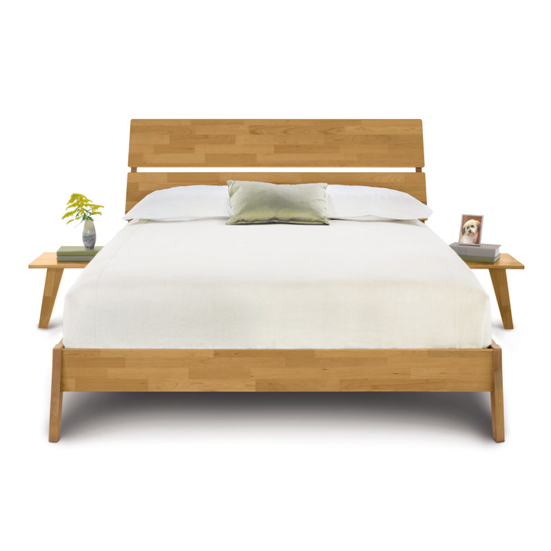 Linn Solid Wood Bed, King, Natural Cherry